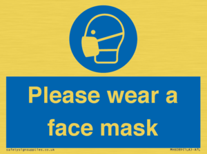 Please wear a face mask